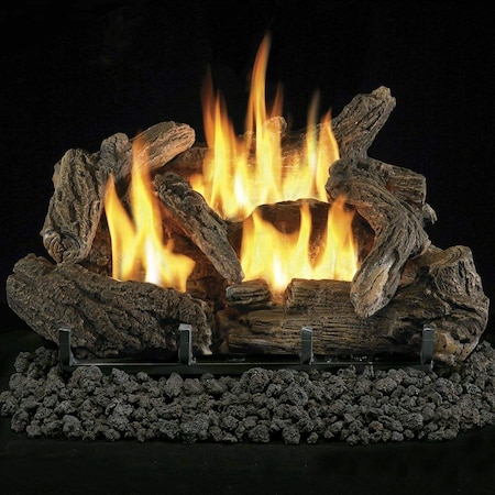 Procom Heating Ventless Dual Fuel Gas Log Set, 18in, 30,000 BTU, T-Stat Control PCNSD18T