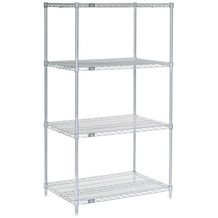 Tosafos Epoxy Starter Shelf Unit- Silver - 24 x 60 x 74 in. TO3088291