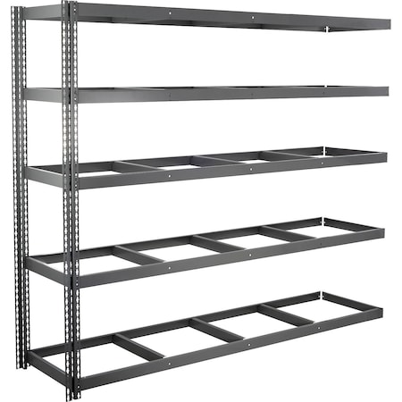 Global Industrial 5 Shelf, Standard Duty Boltless Shelving, Add On, 96"W x 30"D x 72"H, No Deck B3170999