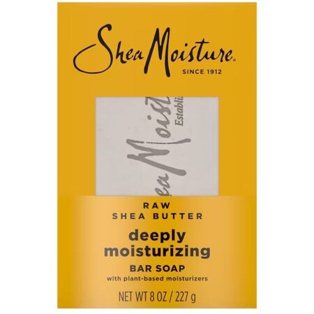 Shea Moisture Raw Shea Butter Bar Soap for Dry Skin, 8 Ounce, 4PK 764302232087