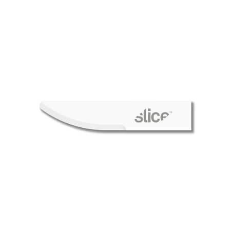 Slice Craft Blades, Curved Edge, Rounded Tip, Fits Most Craft Handle Knives, Ceramic Blade, 4-Pack, White 10520