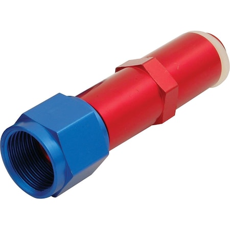 Allstar Performance 0.56 in.-24 to -8 AN Female Aluminum Carburetor Adapter Fitting with Washer, Blue Anodized ALL50901