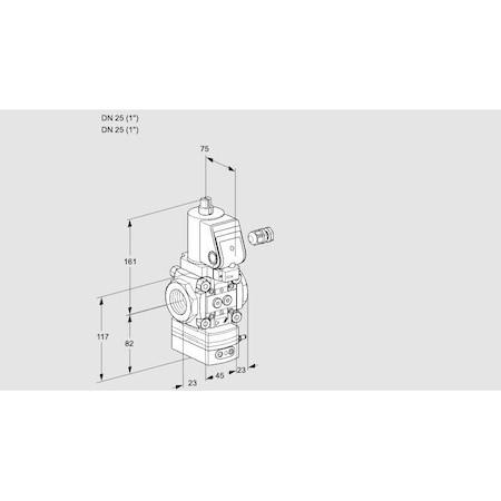 Honeywell Kromschroder Gas Pressure Regulator with Solenoid Valve, 24V DC, DN15, IP65 Rated KS88032327