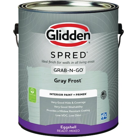 Glidden Spred Interior Grab-N-Go Paint + Primer Eggshell Paint Gray Frost 1 Gal. GLSIN50GF/01