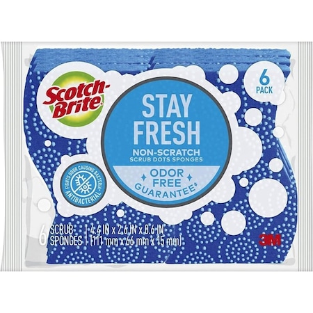 Scotch-Brite SPONGE SCRUB DOTS, 6PK 20306-4