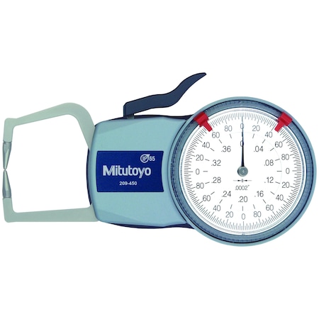 Mitutoyo Caliper Gage, Dial, .2"-.0002" 209-450