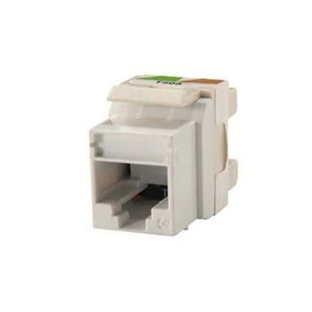 Ortronics TECHCHOICE 1-PORT MOD JACK 110, T568A/B CAT 6 KEYSTONE JACK, WHITE, EA KS6A-88