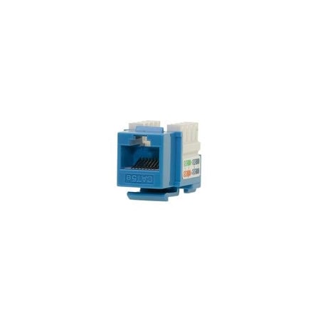 Swe-Tech 3C Cat5e Keystone Jack, Blue, RJ45 Female to 110 Punch Down FWT310-121BL