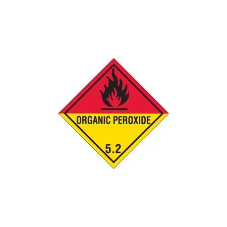 Bubblefast 4 x 4'' - ''Organic Peroxide - 5.2'' Labels BFDL5170