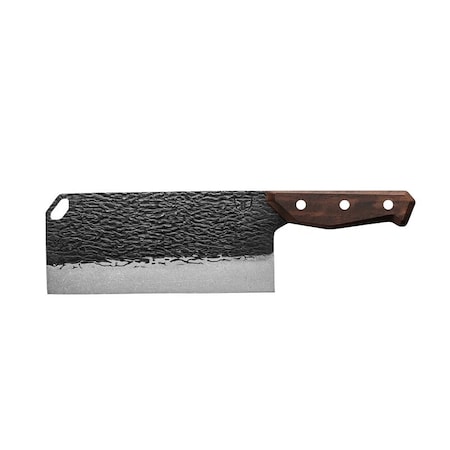 True PrimalForge Series Cleaver Knife, Stainless Steel Blade, Monzo Wood Handle TRU-FXK-1019