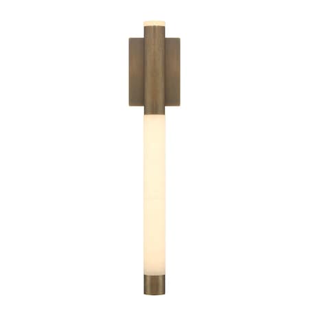 Euf Ronda, Wall Sconce , 24", Weathered Brass, Alabaster 50125-029