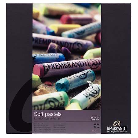 Rembrandt Soft Pastel Cardboard Box Set, Landscape Selection, Full Sticks, 90-Piece Set 31823092