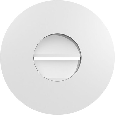 Ekena Millwork Round Surface Mount PVC Gable Vent: Functional, w/ 3-1/2"W x 1"P Standard Frame, 12"W x 12"H GVPRO12X1201SF