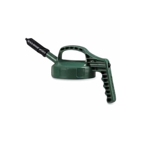 Oilsafe Mini Spout Lid, 1/4 in dia, Dark Green, Engineering Plastic 399-100403