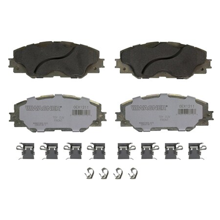 Wagner Brake OEX Front Disc Brake Pad Set Premium Ceramic,  OEX1211