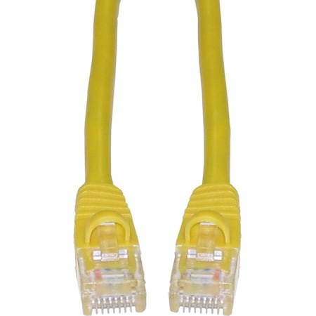 Cable Wholesale Cat5e Yellow Copper Ethernet Patch Cable, Snagless/Molded Boot, POE Compliant, 25 foot 10X6-08125