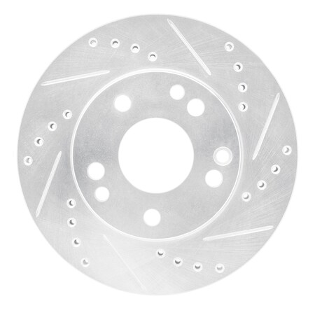 Dynamic Friction Co DFC Brake Rotor - Drilled and Slotted - Silver 631-63012R