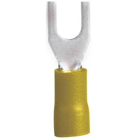 Gardner Bender Spade Terminal, 600 V, 12 to 10 AWG Wire, 8 to 10 Stud, Yellow 20-116