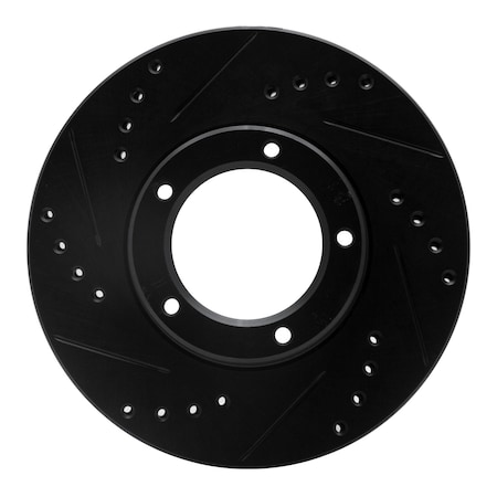 Dynamic Friction Co DFC Brake Rotor - Drilled and Slotted - Black 633-76106L