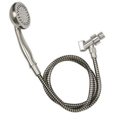 Plumb Pak Handheld Shower, 1.8 gpm, 5-Spray Function, Brushed Nickel, 60 in L Hose K745BN