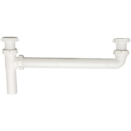 Plumb Pak End Waste Outlet, 1-1/2 in, Slip, Plastic, White PP925W