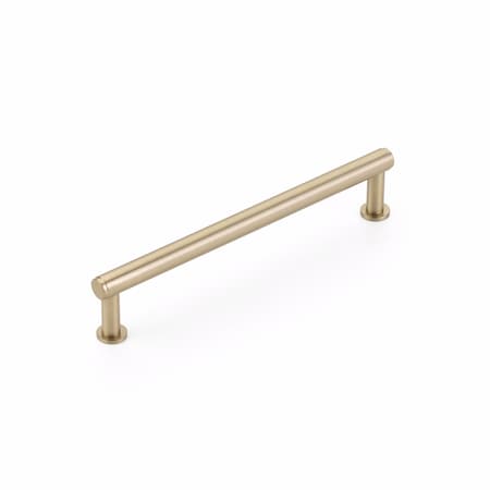 Schaub 6in Center to Center Pub House Cabinet Pull Signature Satin Brass Finish 5106-SSB