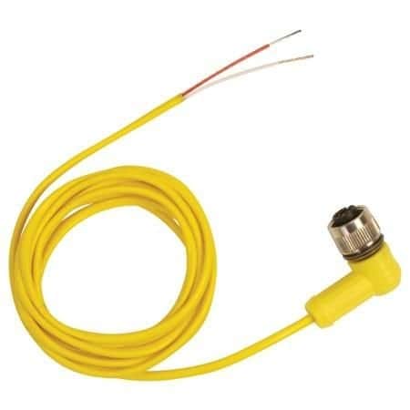 Omega T/C Extension Cable Assy, Compensated, Type K, Right Angled M12 Socket to Stripped Leads, 5 m Cable M12CM-EXTT-K-RF-5