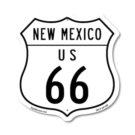 Signmission New Mexico Route Marker Shield Sign Us 6, 18 Inch X 18 Inch, Plastic Sign SHI-P-18-389