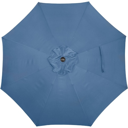 Outdoor Expressions 9 Ft. Aluminum Tilt/Crank Heather Blue Patio Umbrella 856151