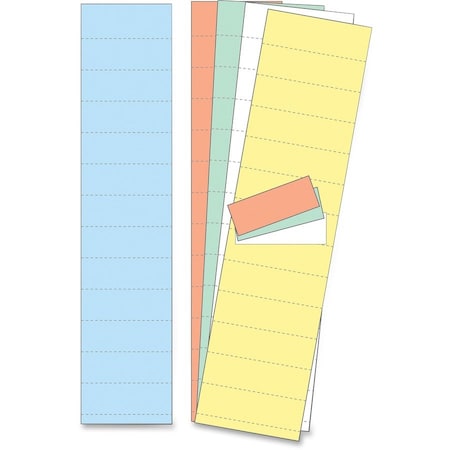 Mastervision MasterVision Pk of 1000, Magnetic Data Card Replacement Paper Inserts, 1"x2" Inserts, 5 Asstd Colors, PK1000 FM1312