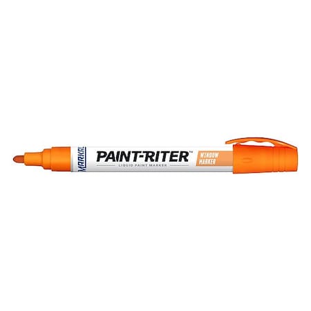 Markal Paint Marker, Medium Tip, Orange Color Family, Paint 97452G