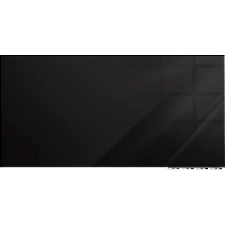 Ghent Magnetic Glassboard, 3ft.Hx4ft.W, 1/4", Blk, Glass, 48", 36", Black ARIASM34BK