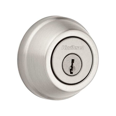 Kwikset Double Cylinder Deadbolt, 1" L Throw, Zinc 785-15-6AL-STRKP-K3