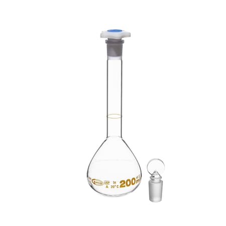 United Scientific Volumetric Flask, Class A, Individually Certified, Wide Mouth, 200 mL FGWM200