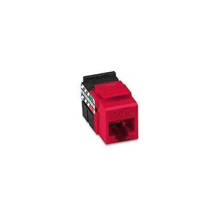 Leviton 1-Port Mod Jack 110 8W8P Utp, T568A/B Cat5E Quickport 5G108-RC5