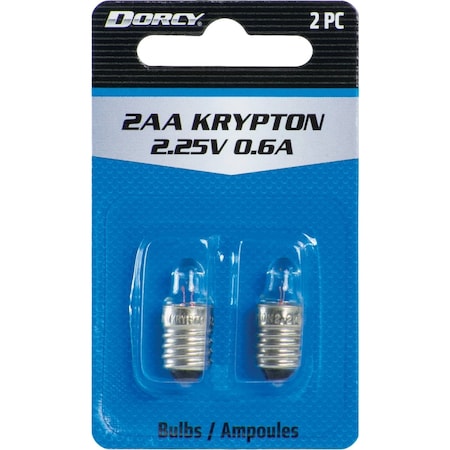 Dorcy Active Series Krypton 2.25V Replacement Flashlight Bulb, 2PK 41-1664