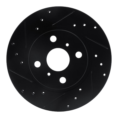 Dynamic Friction Co DFC Brake Rotor - Drilled and Slotted - Black 633-76032L