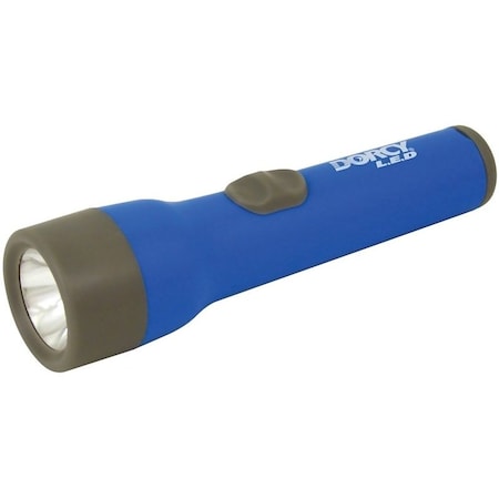 Dorcy Flashlight, AA Battery, Alkaline Battery, LED Lamp, 50 Lumens, 50 m Beam Distance, 10 hr Run Time 41-2461
