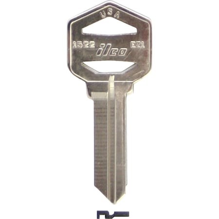 Ilco Kwikset Nickel Plated House Key EZ1-KW1, 10PK IAL00001132