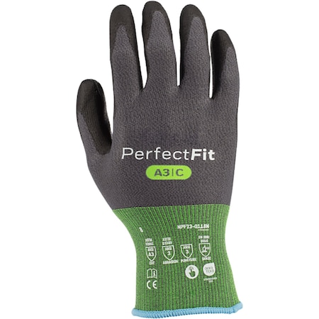 G-Tek Seamless Knit A3 Engineered Yarn Glove w/PU Coated Grip on Palm&Fingers, Touchscreen, Vend-Ready 270072