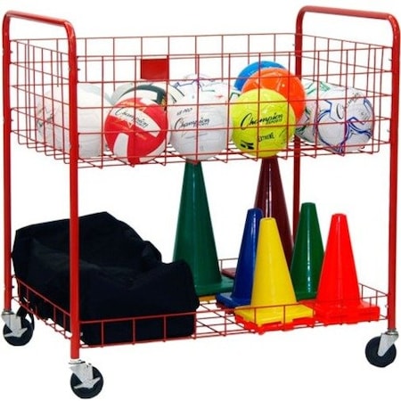Champion Sports Back Ease Storage Sports Cart, 2 Level OCLX