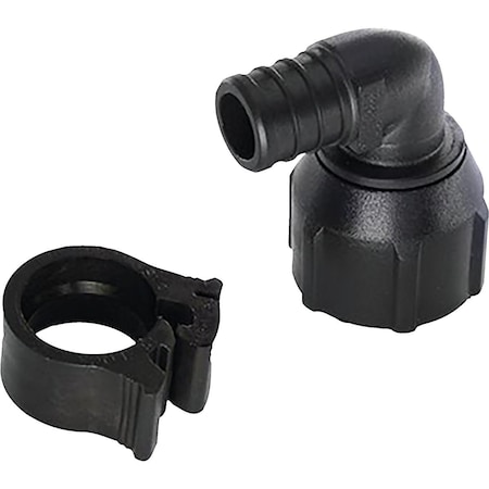 Flair-It PEXLock 3/4'' x 3/4'' FPT 90 Deg. Plastic Compression Female Swivel PEX Elbow, 1/4 Bend 30807