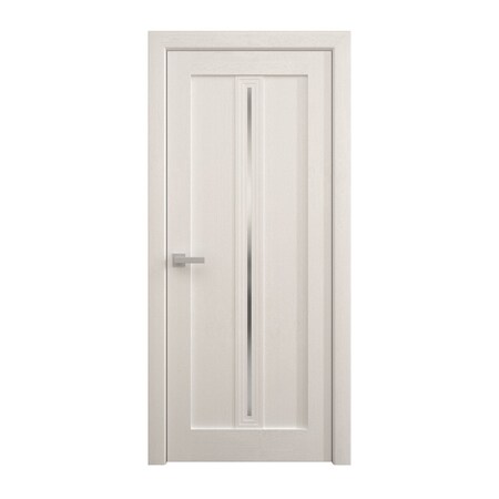 Sartodoors Interior Solid French Door 42 x 96 inches, Ego 5014 Painted White Oak, Single Regular Panel Frame EGO5014ID-PWO-4296