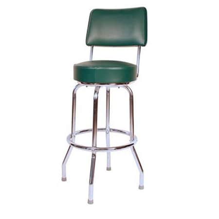 Bookazine 1957- 24 in. Floridian Swivel Counter Stool, Green, - Chrome TI28275