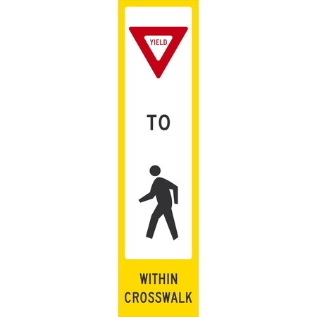 Lyle (Yield sym) To (Ped sym) Within Crosswalk, 7.5x29.5, High Intensity Prismatic, White G-16969-HD_7.5x29.5