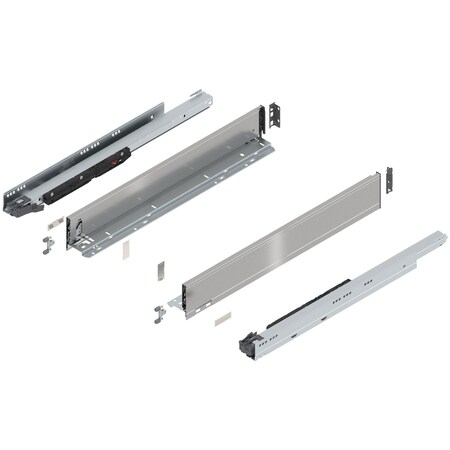 Blum 24in. M Height Legrabox Stainless Drawer Set, 170 Lbs Weight Rating 773M60S0I
