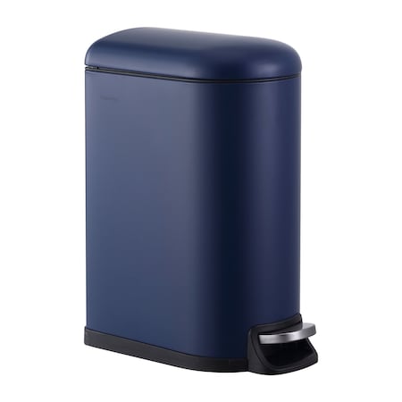 Happimess Roland Mini 2.6-Gallon Step-Open Trash Can, Denim Blue HPM1009J