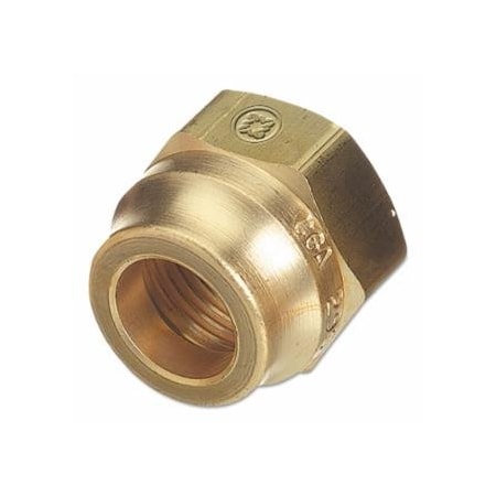 Western Enterprises Brass SAE Flare Tubing Connections, Nut, 500 PSIG, Brass, 0.75 in - 16, 10PK 312-F-30