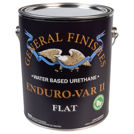 General Finishes 1 Gal General Finishes B087-GA Clear Enduro-Var II Water-Based Urethane Topcoat, Flat B087-QT