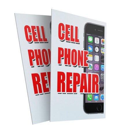 Signmission Cell Phone Repair, Plastic Signs Only 24 Inch x 36 Inch, Corrugated Plastic, 2PK CSB-2436-2PACK-Cell Phone Repair